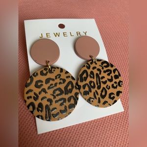 Leopard dangle earrings